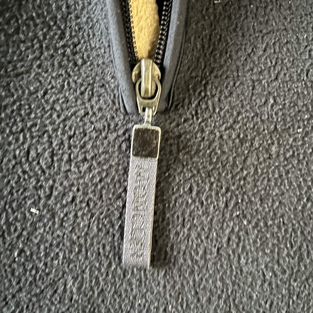 Men's Black Moncler Polar Fleece Zip Sweater - Picture 4 of 6